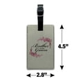 thumbnail image 5 of Wedding Floral Brother Of The Groom Rectangle Leather Luggage Card Suitcase Carry-On ID Tag, 5 of 7
