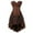 Brown-2, variant on Gothic Dresses for Women Vintage Strapless Zippers Up Shapewear Corset Mini Dress Renaissance Mesh Irregular Hem Bandage Steampunk A-Line Dress for Party, Prom