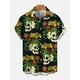 thumbnail image 4 of Camisas vintage con estampado floral de calaveras para hombre, divertidas camisetas de manga corta con estampado de calaveras en 3D, camisas hawaianas con solapa estampada para hombre, 4 of 5