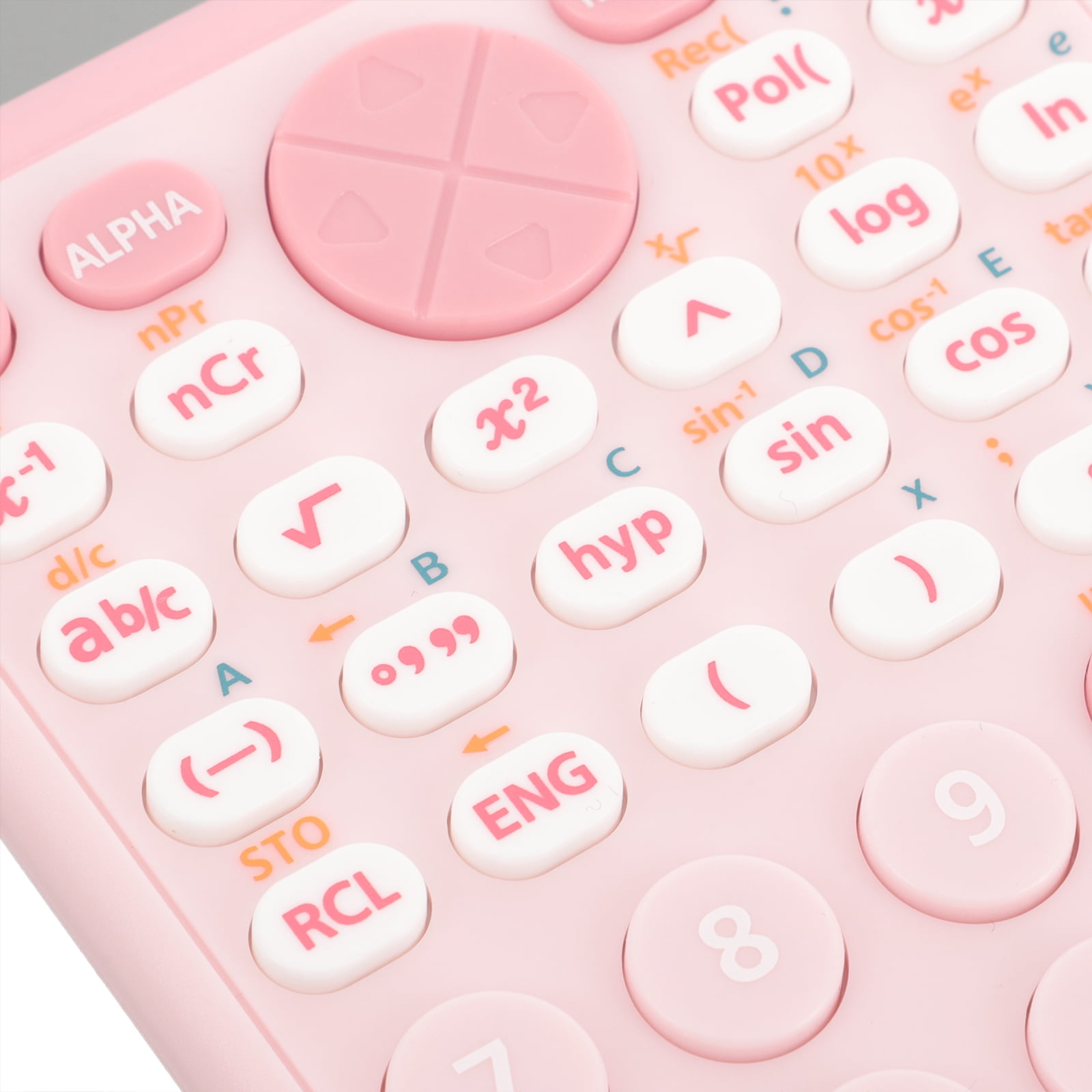 Supvox Portable Pink Scientific Calculator with Large Screen for Office and Study Use