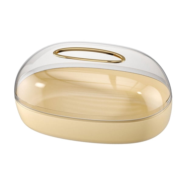 Dispensador de pañuelos de papel práctico con tapa para inodoro y baño Amarillo claro