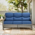 thumbnail image 3 of Gymojoy 4 Pieces Outdoor Patio Furniture Set with Fire Pit Table,Swivel Chairs with 6" Thick Cushion,Patio Conversation Sets for Porch Deck Garden Backyard, 3 of 14