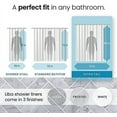 thumbnail image 3 of LiBa PEVA 10-Gauge Shower Curtain Liner, 72” W x 84” H - White, 10G Extra Heavy Duty Thickness for Bathroom, 3 of 8