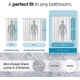 thumbnail image 3 of LiBa Forro para Cortina de Ducha PEVA Cal. 10, 72x84, 10 Grosor, Transparente, Resistente, Impermeable, Antimoho y Hongos, Tela Pesada No Tóxica, 3 of 7