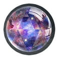 thumbnail image 1 of 4 Pcs Universe Nebula Galaxy Knobs for Kitchen Cabinet Cupboard Dresser Bookcase Drawer Pulls Handles Round Home Decor, 1 of 8
