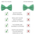 thumbnail image 3 of Linen Classic Pre-Tied Bow Tie Formal Solid Tuxedo, by Bow Tie House (Medium, Green Mint), 3 of 5
