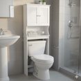 thumbnail image 4 of Redmon Louvered Over-The-Toilet Space Saver Cabinet, Adjustable Shelf, White, 4 of 12