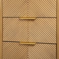 thumbnail image 5 of Christopher Knight Home 3-Drawer Nightstand, Bedside Table with Golden Handles & Gourd Legs, Natural, 5 of 10