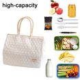 thumbnail image 4 of Bolsa de almuerzo aislada Simple Bento Cooler Bag Bolsa de almuerzo para lonchera para mujeres, hombres, adultos, picnic, trabajo, senderismo, playa, 4 of 6