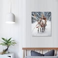 thumbnail image 4 of Acheng  Christmas Wall Art Elk Horse Bull Christmas Wall Decor Canvas Prints For Living Room Decor Scandinavian Natural Posters Reindeer Pine Forest Farmhouse Wall Decor 12x16 in, 4 of 5