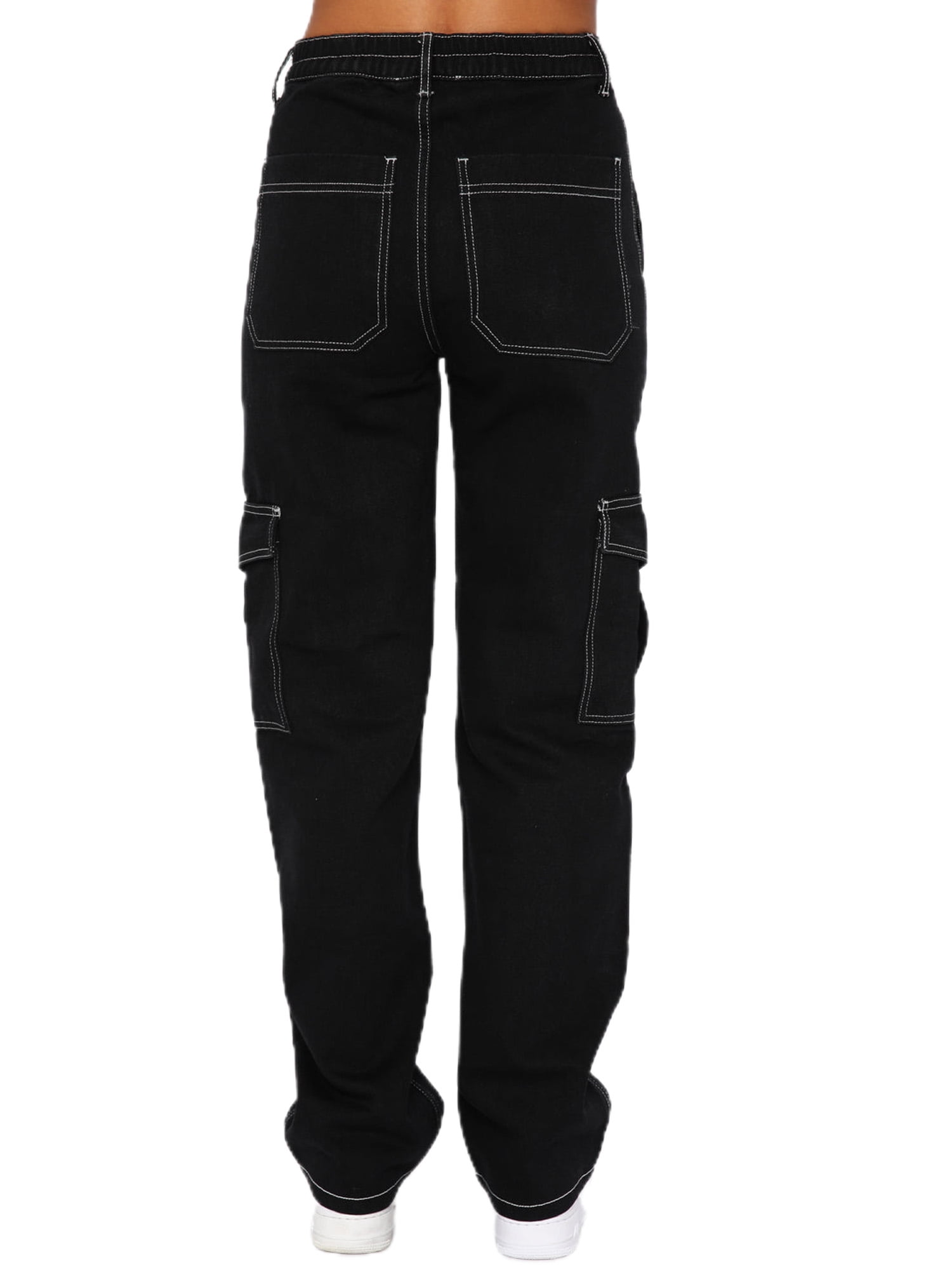 AMESI pantalonetas de mujer elegante Slant Pocket Cargo Pants (Color :  Khaki, Size : L) : Buy Online at Best Price in KSA - Souq is now :  Fashion