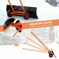 thumbnail image 6 of Costway 30" Snow Shovel Heavy-Duty Metal Adjustable Height Wheeled Snow Removal Pusher, 6 of 10