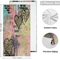 thumbnail image 2 of SKYSONIC 2 Pack Leopard Heart Pattern Hand Towels, Doodle Valentine Kitchen Towel Ultra Soft and Absorbent,Decorative Fingertip Face Towel for Bathroom Hotel, 28.3"x14.4", 2 of 6