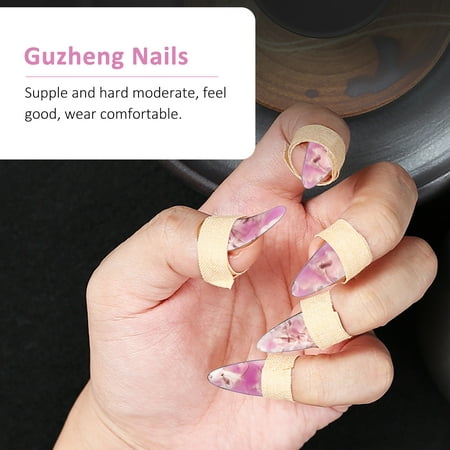 

8Pcs Guzheng Fake Nails Professional String Instrument Playing Finger Picks (Assorted Color)