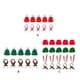 thumbnail image 3 of Inteprter Juego de 5 sombreros festivos de Papá Noel con ambiente navideño para feliz celebración, sombreros navideños de mano de obra fina Barra de herramientas rojo+verde, 3 of 6