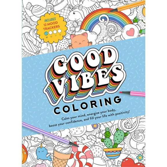 Good Vibes Coloring, 144 pages (Paperback)