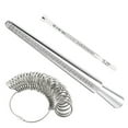 thumbnail image 2 of Discs Aluminium Ring Sizer Mandrel Metal Ring Sizer Finger Sizing Stick Mandrel Tool With Ring Sizer Gauge Set Measuring Tape For Ring Size Measurement, 2 of 7
