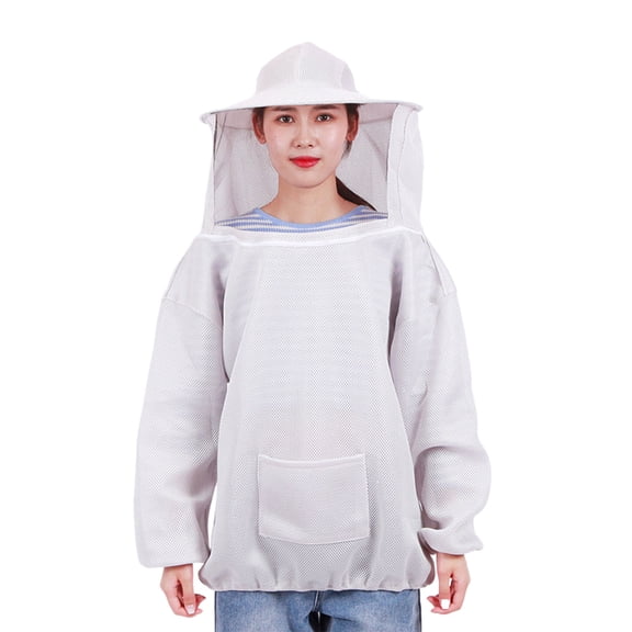 Injueey La protección del apicultor combina seguridad para mantener la protección y la transpirabilidad, avispas, ropa cómoda y segura. Jardín y Patio gris