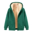 thumbnail image 2 of MAIHAN-Women's Winter Warm Jackets Thick Sherpa Lined Zip up Hoodies Heavyweight Sweatshirt Coat(Green,S), 2 of 5