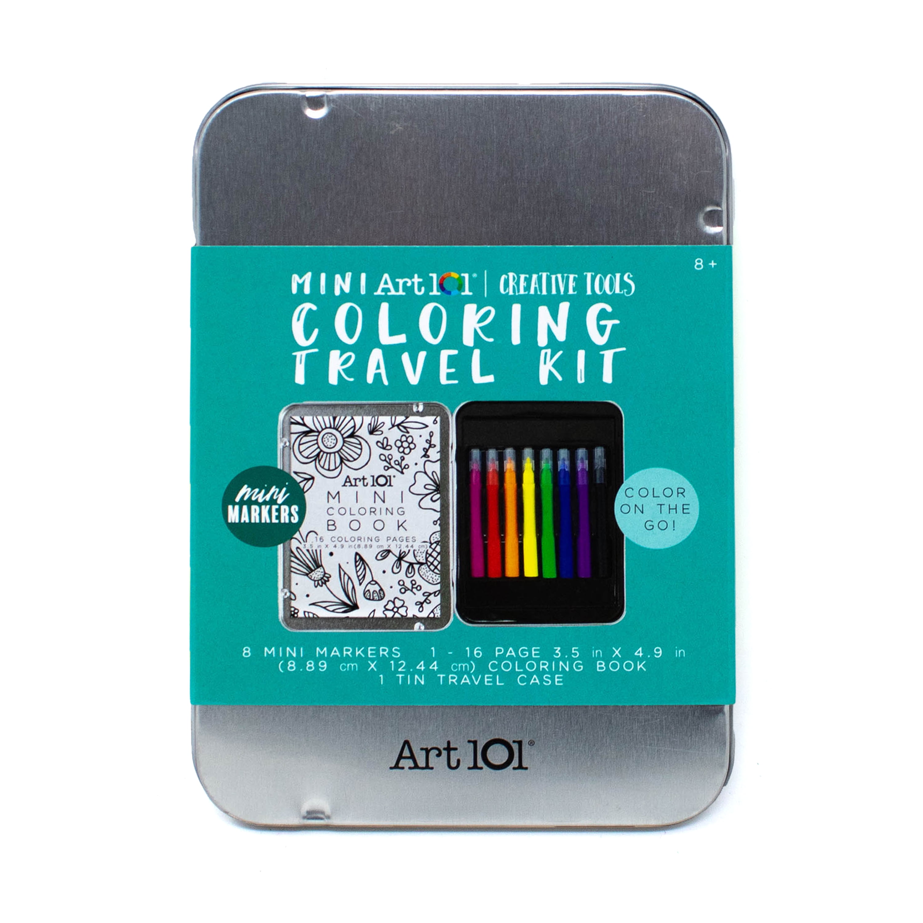 Art 101 Creative Tools Coloring Set for Children to Adults in Tin Case