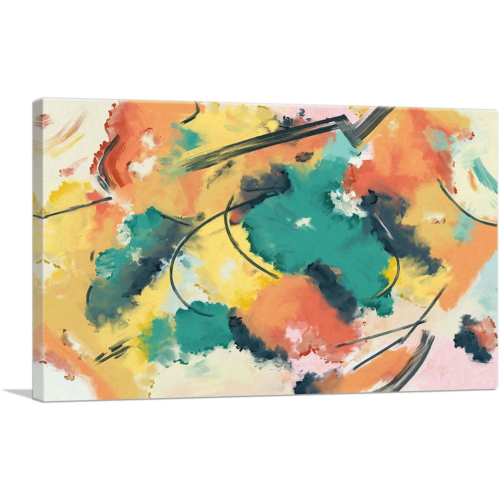 SHOPPING BAG 38 IN WHITE BLUE AND YELLOW CANVAS