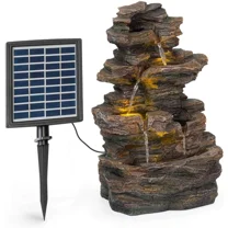 Messina Solar Powered Water Fountain for Garden, Indoor and Outdoor Fountains, W