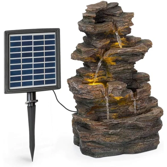 Messina Solar Powered Water Fountain for Garden, Indoor and Outdoor Fountains, W
