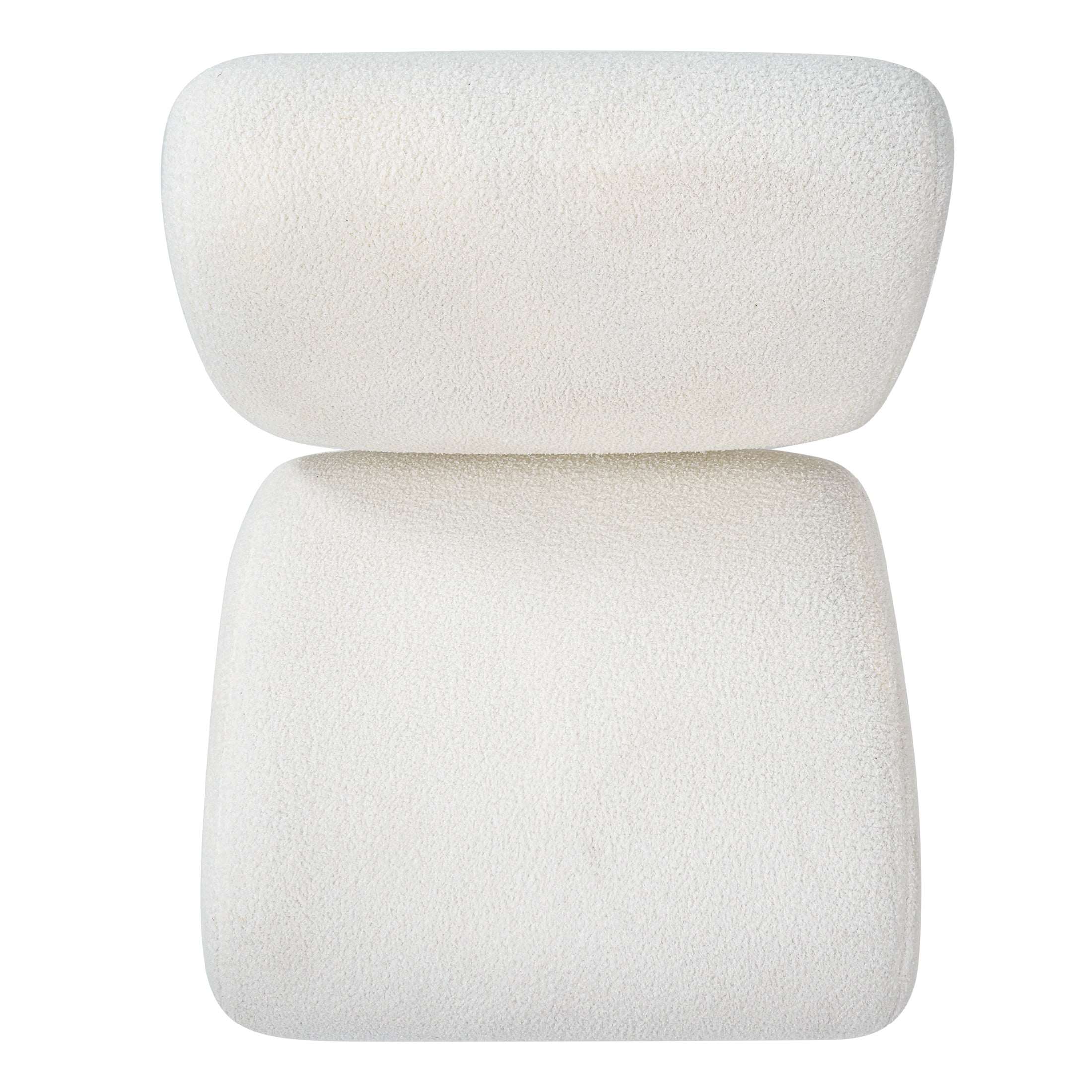 Christopher Knight Home 28.9" Boucle Accent Lounge Chair with Curved Backrest, Off-White
