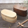thumbnail image 4 of Japanese Style Bento Wooden Compartment Lunch With Double Layer Insulated For Kids Picnic & Lunch Glass Food Container Glass Food Storage Containers for Pantry Acrylic Storage Camping Food Storage, 4 of 8
