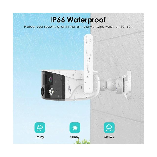 Cámara IP PTZ de 8 MP con WiFi, visión nocturna a color, ángulo amplio de 180 grados, cámaras de vigilancia para exteriores con WiFi, 4 MP, CCT, como se muestra, como se muestra