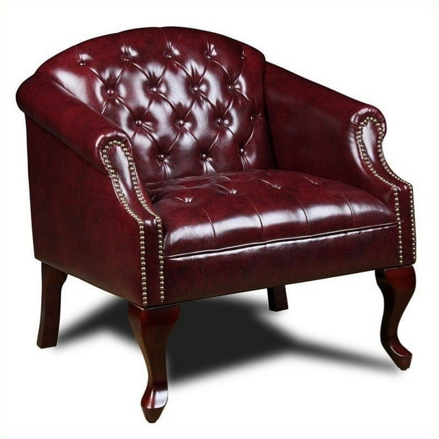 Boss Office Products Chaise de Club Touffetée en Rouge