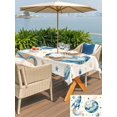 thumbnail image 5 of Outdoor Tablecloth with Umbrella Hole for Patio/Picnic/Party/Camping, Beige Space Rocket Waterproof Table Cloth Rectangle Table Cover Washable, Modena Abstract Universe Planet (52"x 70"), 5 of 8