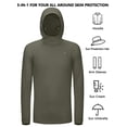 thumbnail image 5 of Little Donkey Andy Men's UPF 50+ Sun Protection Shirt Stretch Lightweight Hoodie for Fishing Running Cycling Size L, 5 of 5