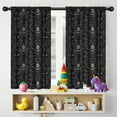 thumbnail image 5 of Blackout Kids Curtains,Black Gothic Sun Moon Star Pattern Childrens Insulated Curtains Set Of 2,Bedroom Essentials,Toddler Room Decor 42x54in(106x137cm), 5 of 5