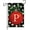Color-P, variant on Christmas Ball Monogram Garden Flag 12x18 Double Sided Burlap, Small Welcome Initial Letter C Family Last Name Yard House Flag Outdoor Decoration (ONLY FLAG)