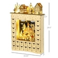thumbnail image 3 of Christmas Advent Calendar, Wooden Countdown to Christmas Table Decoration with 24 Drawers, Lights, Battery Operated, 3 of 11