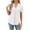A02344-White, variant on CALAFEBILA Womens Tops 3/4 Sleeve Brethable Ladies Blouses,Women Fashion Solid Color Blouse Summer Short Sleeve V Neck Tops for Women 2024