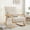 Grey, variant on SAETSFEG Rocking Chair Modern Upholstered Glider Rocker Chairs with Wood Legs Armchair for Small Spaces Indoor Living Room Bedroom,Grey