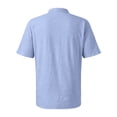 thumbnail image 6 of CCRFTGI Mens Shirts Henley Big and Tall Short Sleeve Button Collar T-Shirt Summer Lightweight Beach Hawaiian Mens T-Shirts Light Blue L, 6 of 6
