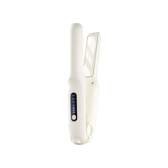 Cordless Hair Styler, Rechargeable Mini Hair Straightener with 4 Temperature Settings, Ceramic Plates, 4000mAh Battery, Type-C Charging, Portable Hair Iron for Roots and Bangs