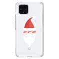 thumbnail image 1 of DistinctInk Clear Shockproof Hybrid Case for Google Pixel 4 (6.1" Screen) - TPU Bumper Acrylic Back Tempered Glass Screen Protector - Santa Hat HO HO HO, 1 of 1
