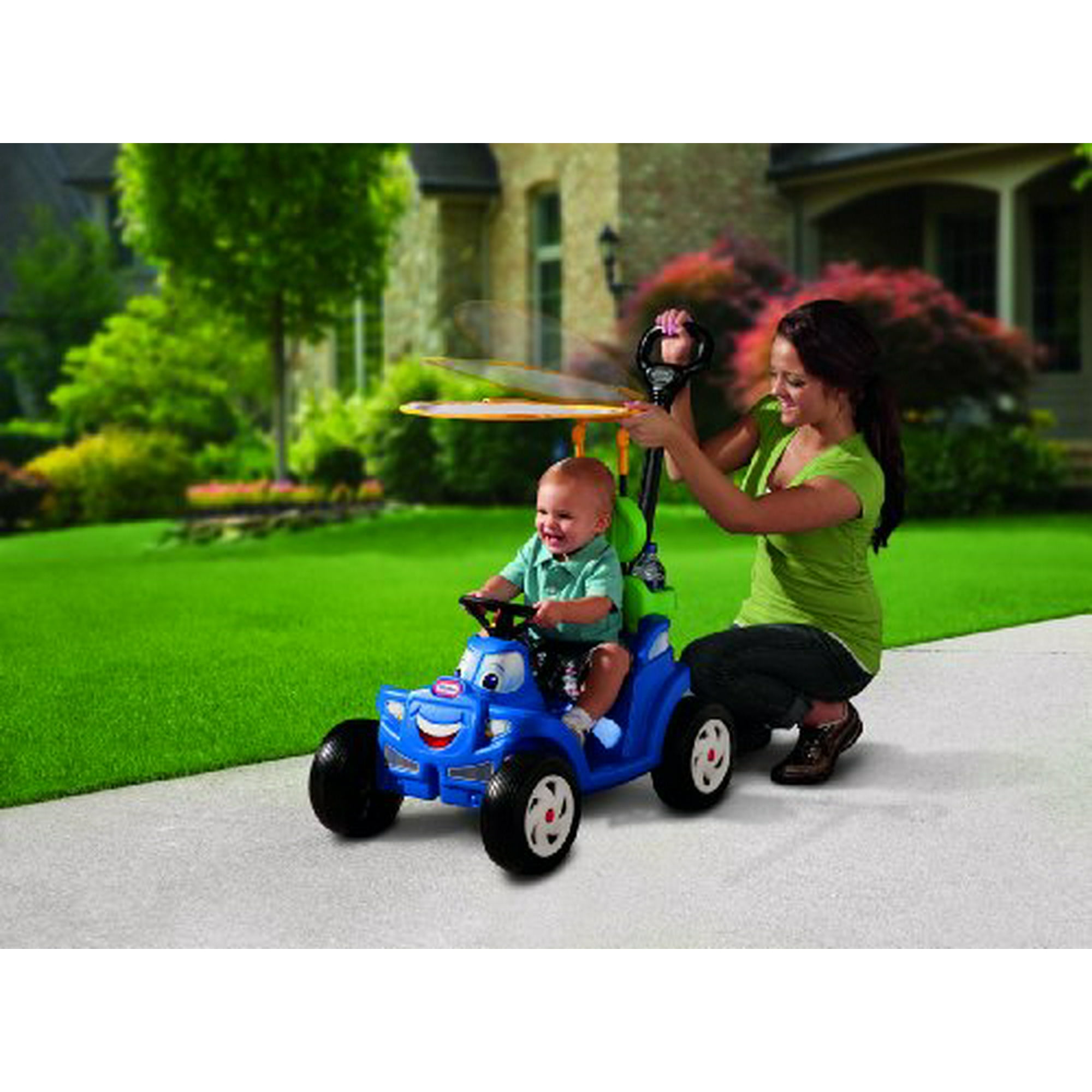 Little Tikes Deluxe 2 in 1 Cozy Roadster Toddler Kids Push Car Ride On Toy Blue Walmart