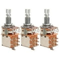thumbnail image 4 of Mobutofu Mini Guitar Potentiometer 3Pcs B500k Push Pull Silver Cylindrical for Guitar, 4 of 8