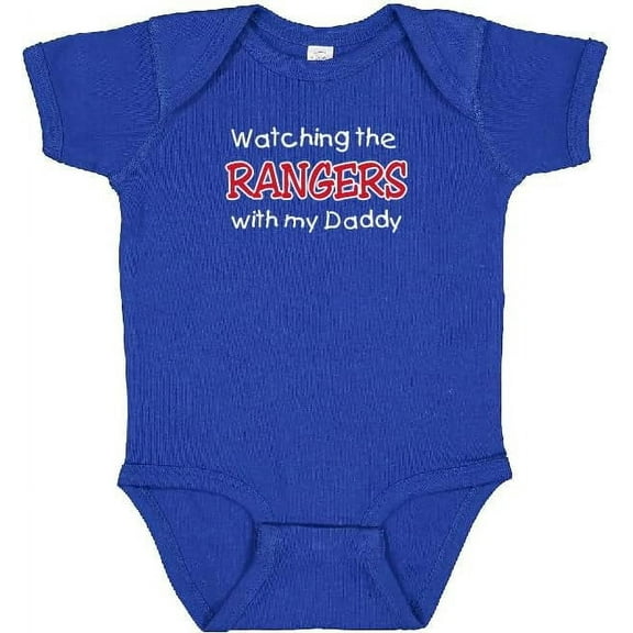 Watching the Rangers with my Daddy Baby Bodysuit (Newborn)