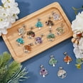 thumbnail image 4 of 28Pcs 14 Styles Tree of Life Gemstone Pendants Crystal Quartz Chakra Pendant Charms Mixed Gemstone Chip European Flat Round Large Hole Dangle Charm with Alloy Finding for Jewelry Making, 4 of 7