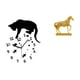 thumbnail image 1 of Reloj Colgante Silencioso De Gato Con Movimiento Silencioso Y Escultura De Caballo Para Sala De Estar, Granja, Hogar, Comedor, Escuela, Oficina, Decoración, 1 of 8