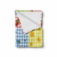 thumbnail image 2 of Spring Soft Flannel Fleece Blanket, Colorful Pattern with Strawberries Chamomiles Bluebells and Marigold Picnic Design, Cozy Plush for Indoor and Outdoor Use, 60" x 80", Multicolor, by Ambesonne, 2 of 6