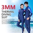 thumbnail image 4 of Trajes de buceo de cuerpo completo traje de buceo de manga larga con cremallera trasero con cremallera espesada en traje de surf transpirable skins de buceo para hombres negro l 3mm Scienceny OD003705-04, 4 of 7