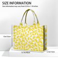 thumbnail image 3 of Large Capacity Tote Bag,Yellow Lemon Fruit Slices White Pattern Handbag Fashion Luxury Tote Bag,15.7"x13"x 5.1" Inches,Laptop Compatible, 3 of 6