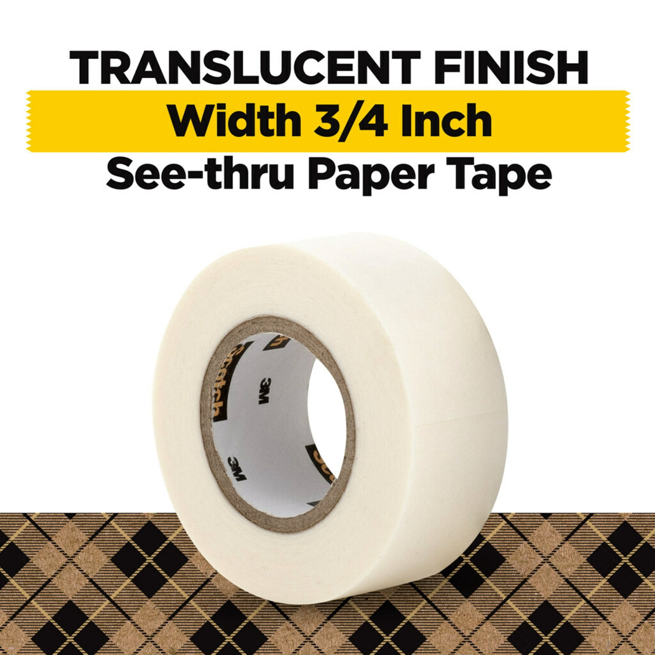 Scotch Paper Tape, White, 0.75 in. x 600 in. 2 Rolls